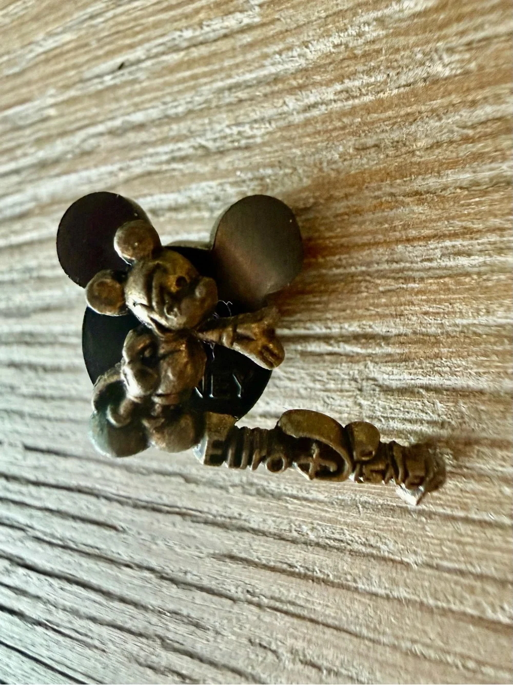 Vintage Euro Disney Cast Metal 3D Mickey Mouse Pin Official at Disneyland Paris